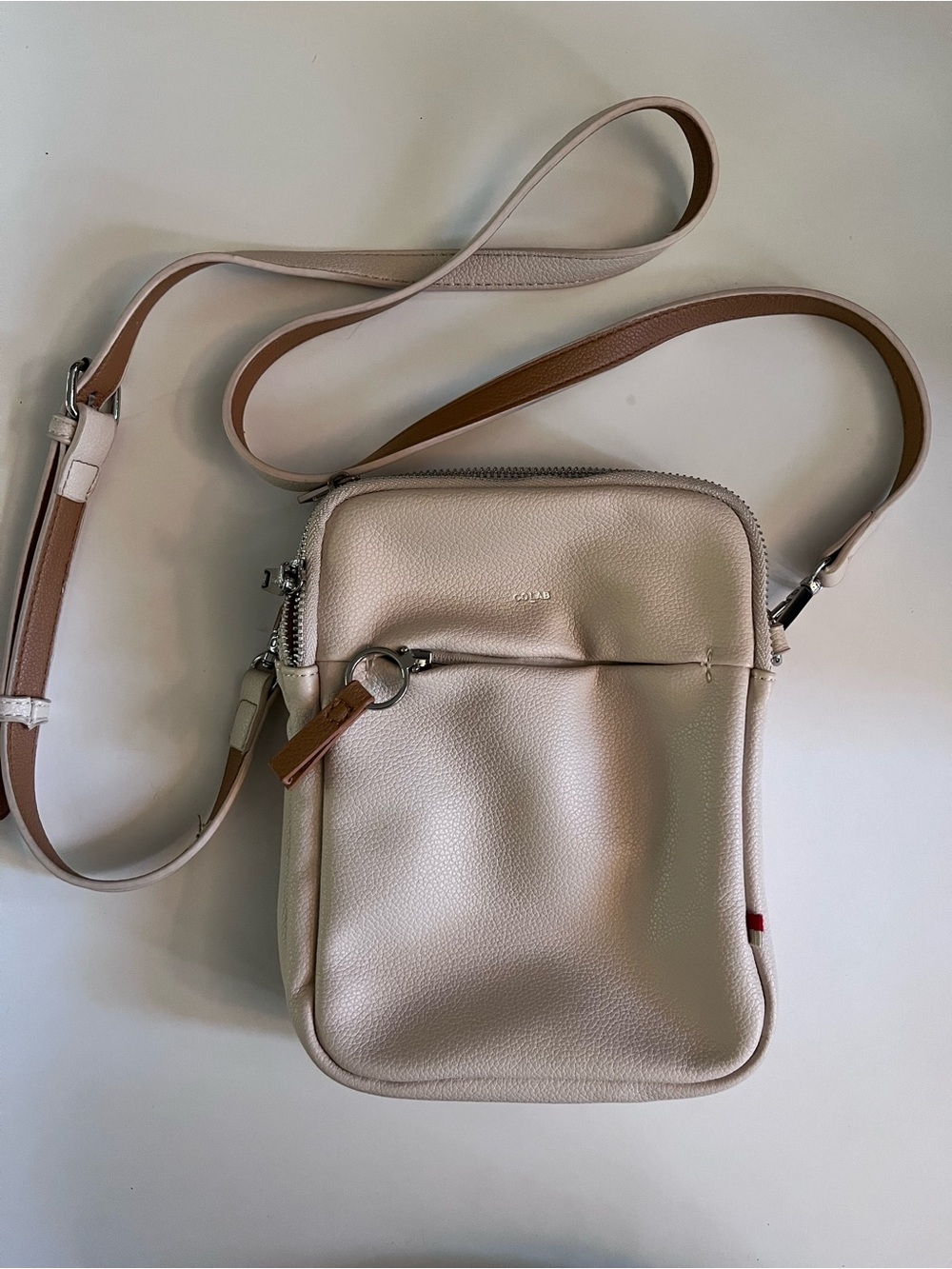 COLAB Pebbled Leather Crossbody Bag